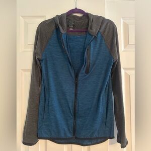 American Eagle Outfitters Blue and Gray Hoodie